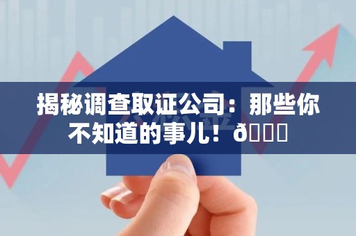宁国揭秘调查取证公司：那些你不知道的事儿！😎