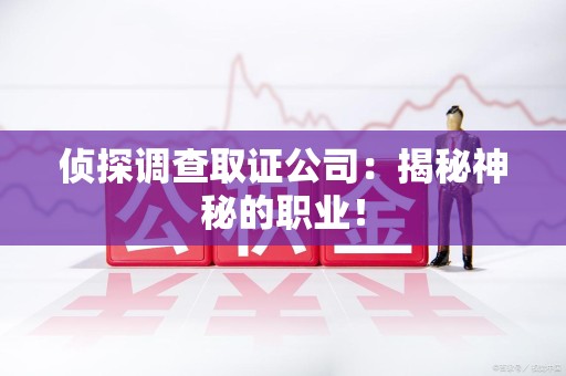 宁国侦探调查取证公司：揭秘神秘的职业！