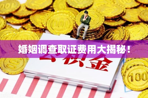 宁国婚姻调查取证费用大揭秘！