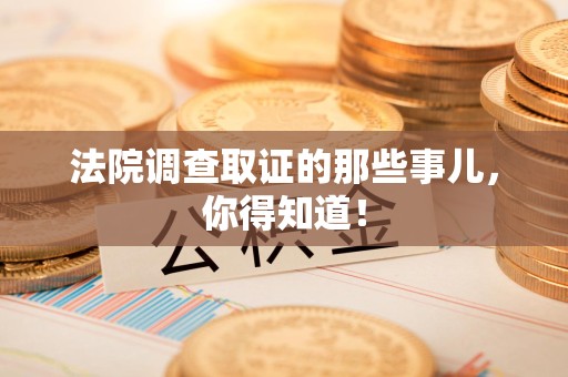 宁国法院调查取证的那些事儿，你得知道！
