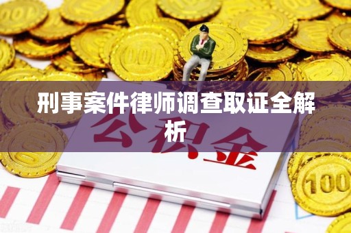 宁国刑事案件律师调查取证全解析