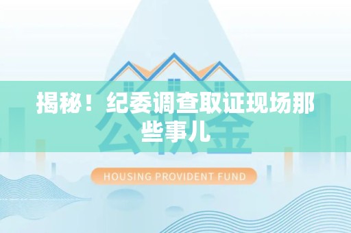 宁国揭秘！纪委调查取证现场那些事儿