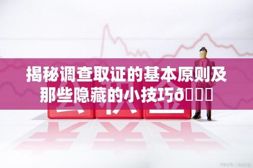 宁国揭秘调查取证的基本原则及那些隐藏的小技巧😎