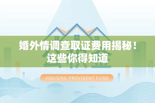 宁国婚外情调查取证费用揭秘！这些你得知道