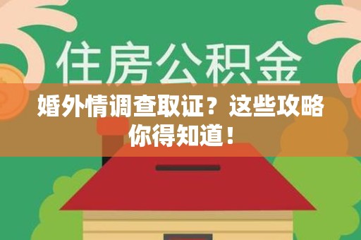 宁国婚外情调查取证？这些攻略你得知道！