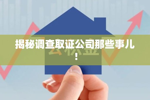 宁国揭秘调查取证公司那些事儿！