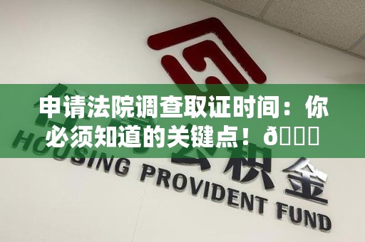 宁国申请法院调查取证时间：你必须知道的关键点！😎