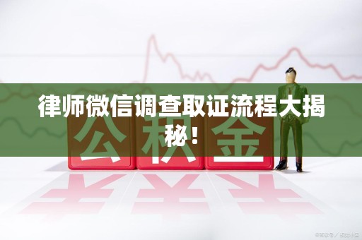 宁国律师微信调查取证流程大揭秘！