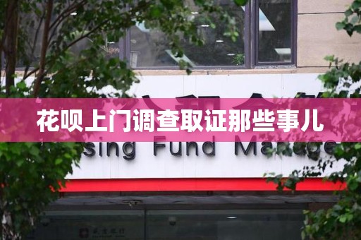 宁国花呗上门调查取证那些事儿