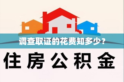 宁国调查取证的花费知多少？
