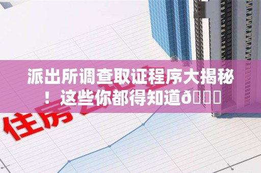 宁国派出所调查取证程序大揭秘！这些你都得知道😉