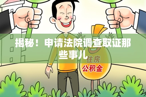 宁国揭秘！申请法院调查取证那些事儿